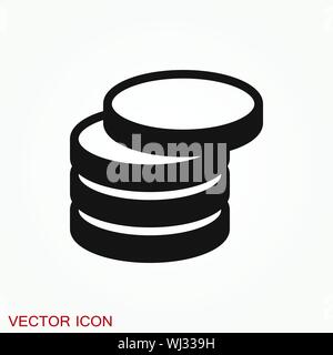 Coins Icon isolated on background. Money symbol Stock Vector