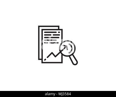 Analysis line icon vector image Stock Vector