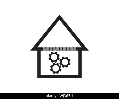 smart home settings icon isolated on white vector image Stock Vector