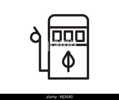 refill ecology bio electric simple icon in circle - Vector Stock Vector