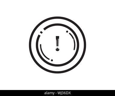 Exclamation mark icon on white background vector image Stock Vector