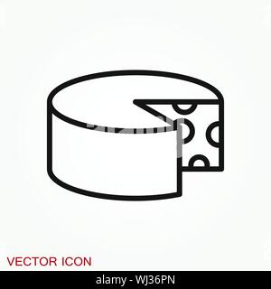 Cheese icon vector, filled flat sign, logo illustration Stock Vector