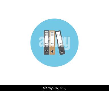 Office File Binders Document Storage Icon Vector Stock Vector