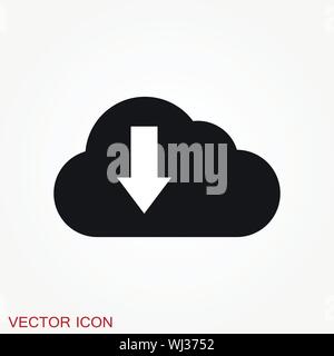 Cloud icon, outline and solid vector illustration Stock Vector