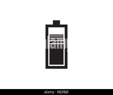 Battery icon in a flat design vector image Stock Vector
