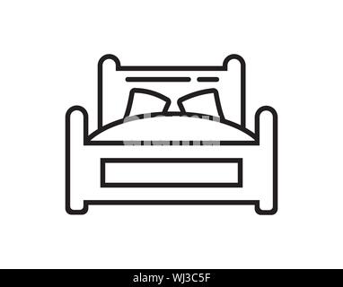 bed icon vector template. Stock Vector