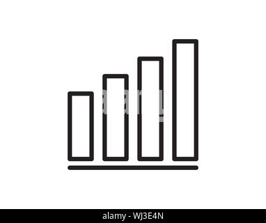 Vector growing graph icon. Financial Report vector icon. White background. EPS 10. - Vector Stock Vector