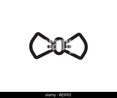 Illustration of bow tie icon on white background - Vector Stock Vector