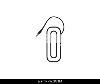 Bluetooth headset flat design icon vector image Stock Vector