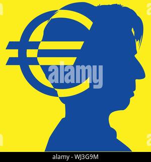 Christine Lagarde, new President of the European Central Bank, ECB, 2019 Stock Vector