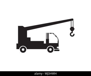 Truck crane icon simple style vector image Stock Vector