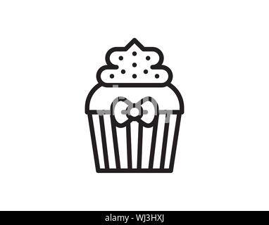 Cupcake icon vector image Stock Vector