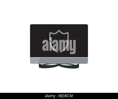 Protect desktop vector icon sign symbol - Vector Stock Vector