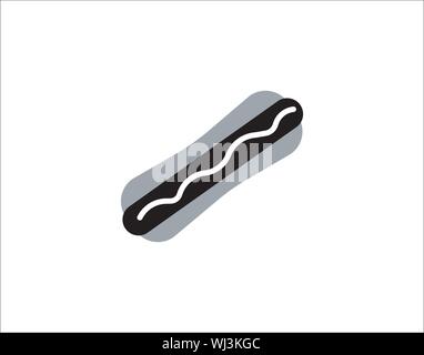 Hot dog Icon Isolated on White Background Stock Vector