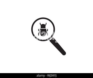 Bug finder icon Stock Vector