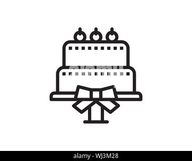 Birthday cake icon vector image Stock Vector