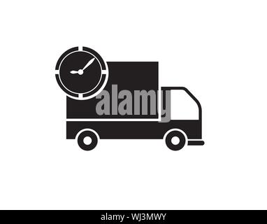 Cargo Truck Transport Delivery Icon Vector Stock Vector