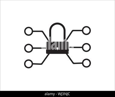 Networking protection icon vector Stock Vector