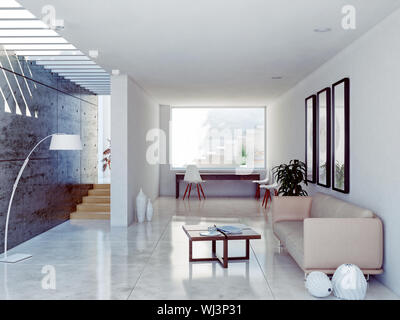modern living room interior. contemporary concept Stock Photo