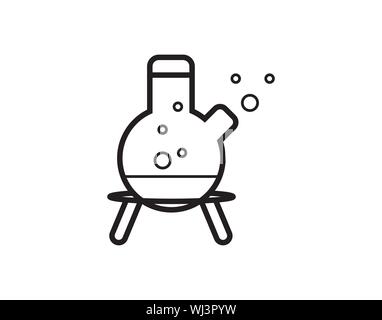 Best laboratory chemical beaker icon on white background - Vector Stock Vector