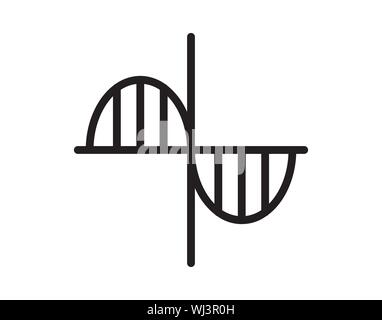 Fluctuation linear icon. Modern outline Fluctuation logo concept on white background from Cryptocurrency economy and finance collection. Stock Vector