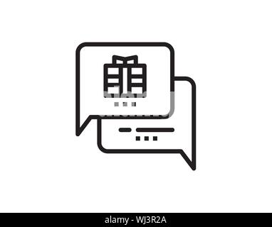 chat gift vector icon. Best modern, simple, isolated,Gift, flat icon for website design or mobile applications, UI / UX design vector format - Vector Stock Vector