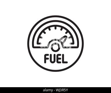 fuel gauge full vector image Stock Vector