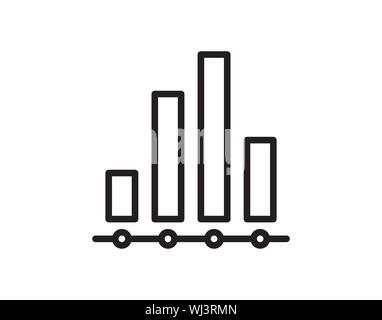 Compare Bar Chart Analytics Data Icon Vector Stock Vector