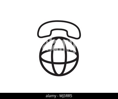 International calls worldwide icon vector image Stock Vector