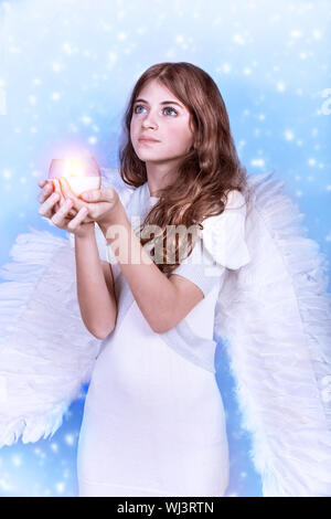 Christmas wish of an angel Stock Photo