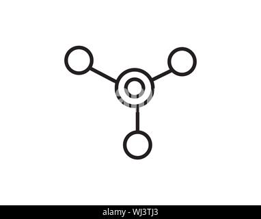 Network Connection Structure Icon Vector Illustration Stock Vector