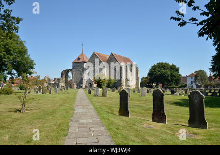 The church of St. Thomas the Martyr in the East Sussex town of Winchelsea. It is reputedly the smallest town in Britain. Stock Photo