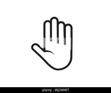 Open human hand icon grey set vector image Stock Vector