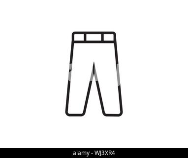 Pants Trousers Apparel Clothing Line Icon Vector Illustration Stock Vector