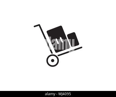 Hand truck icon vector image Stock Vector