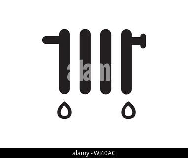 Dripping Water Pipe Line Icon Leak Concept Vector Stock Vector