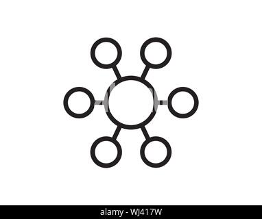 Business Network vector icon - Vector Stock Vector
