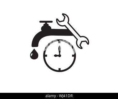 Emergency plumbing icon- vector Stock Vector