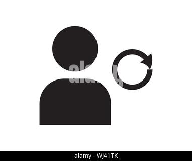 User refresh vector icon flat style graphical symbol. Stock Vector