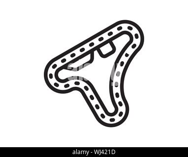 Race track line simple icon vector image Stock Vector
