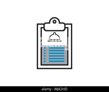 Cafe, restaurant red menu book icon in flat style. Stock Vector