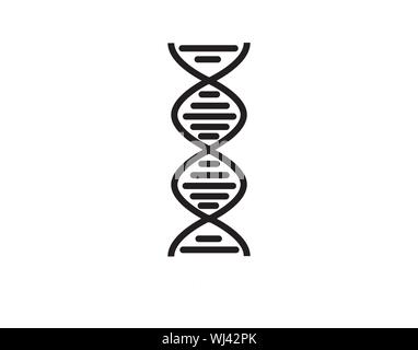 DNA Helix Line Icon Genetic Structure Vector Illustration Stock Vector