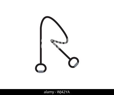 Exercise bands icon. Trendy flat vector Exercise bands icon on white background from Gym and fitness collection. Stock Vector