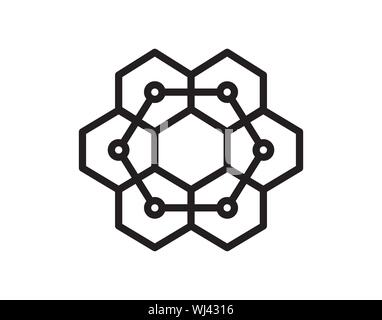 Business and commerce icons - organization diagram (Outline Style) - Vector Stock Vector