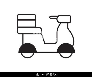 Delivery motorbike icon suitable for info graphics, websites and print media. Vector icon. Stock Vector