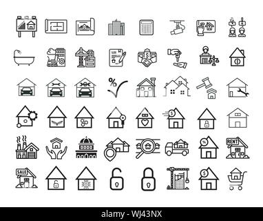 Real Estate icons in for any purposes. Perfect for website mobile app presentation and any other projects. Suitable for any user interface. Stock Vector