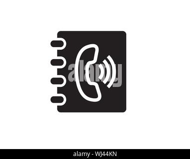Phone book icon contact us and website vector image Stock Vector
