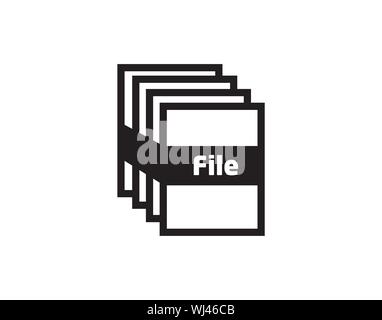 Office file icon vector illustration. Stock Vector