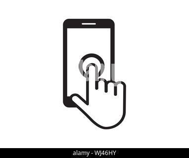 Finger hand touch screen or press button vector image Stock Vector