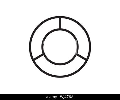 Pie Chart Vector Icon - Vector Stock Vector